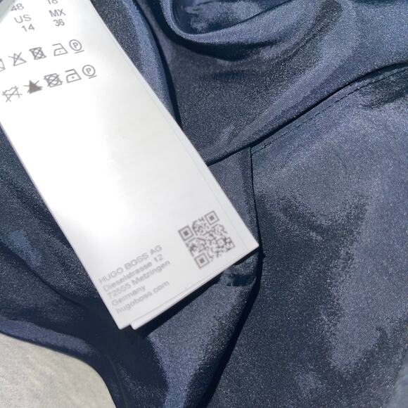 Boss Hugo Boss Wool Dress Navy Shift Minimalist - Picture 11 of 13